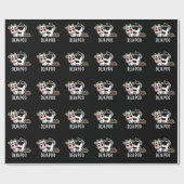 デジャポーおもしろいクウウンチプンダークBG ラッピングペーパー (フラット)