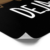 デジャポーおもしろいダブルウンチプンダークBG ポスター (角)