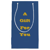 デジャヴュブルー春シーズン無地のカラー スモールペーパーバッグ (正面)