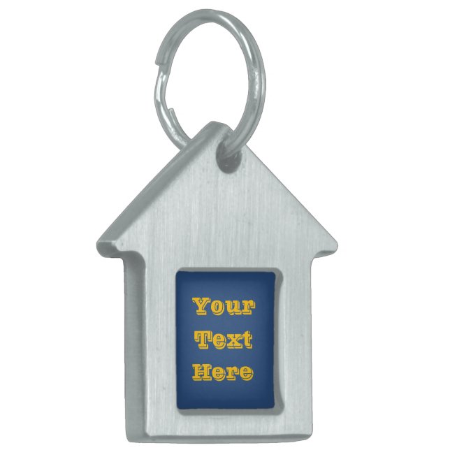 デジャヴュブルー春シーズン無地のカラー ペットネームタグ (正面左)