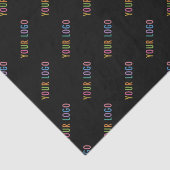 デジラップブラックティッシュペーパーカスタム会社ロゴ 薄葉紙 (詳細)