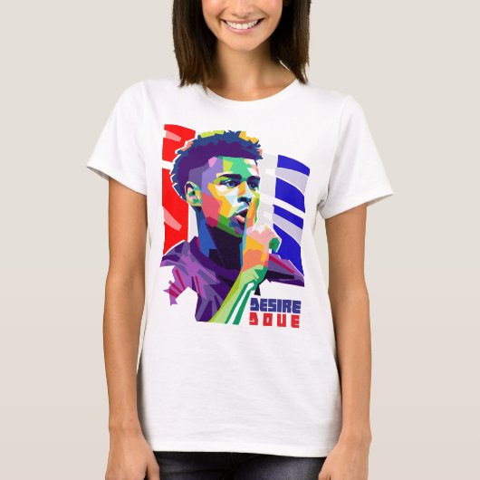 デジレ・ドゥエ WPAP ポートレート  Tシャツ (正面)