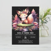 デジ威厳のあるタルキツネ誕生日 招待状 (スタンド正面)