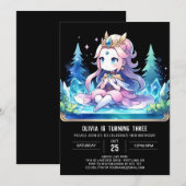 デジ王室のタルプリンセス誕生日 招待状 (正面/裏面)