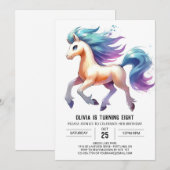 デジ素朴タル馬誕生日 招待状 (正面/裏面)