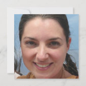 デスアニバーサリー青い白い蝶の写真 招待状 (裏面)