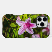 デスカーソガーデンズの美しいピンクのツツツジの花 iPhoneケース (裏面横)