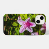 デスカーソガーデンズの美しいピンクのツツツジの花 iPhoneケース (裏面横)