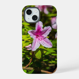 デスカーソガーデンズの美しいピンクのツツツジの花 iPhone 15ケース