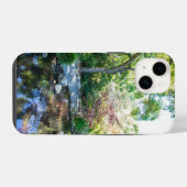 デスカーソ公園の庭のさざなみのような池 iPhoneケース (裏面横)