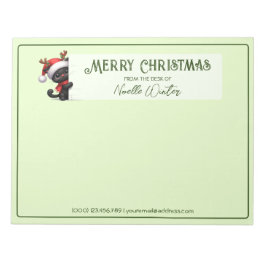 デスクからのメッセージ -  メリクリねこメモ帳 ノートパッド