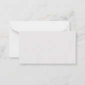 デスクからシンプルNotecardエレガント ノートカード (裏面)