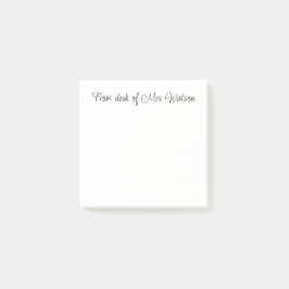 デスクから先生名を追加シンプルミニマル縁ど ポストイット