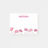 . .デスクから名前をカスタムするかわいい魅力的なフローラ ポストイット (正面)