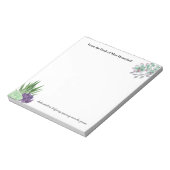 デスクから水色の多肉類先生 ノートパッド (回転)