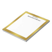 デスクから白黒と金ゴールドあなたの名前 ノートパッド (回転)