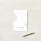 デスクから美しいフローララインアート ポストイット (デスク上)