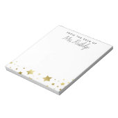 デスクから – フェイク金ゴールド星 ノートパッド (回転)