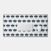 デスクのカスタマイズ：ホワイトカスタムロゴデスクマット デスクマット (キーボード&マウス)