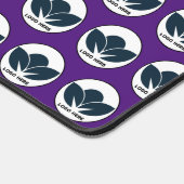 デスクのパーソナライズ王室の：紫のカスタムロゴ デスクマット (コーナー)