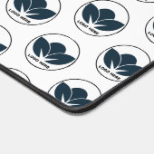 デスクのパーソナライズ:ブラックカスタムロゴのデスクマット デスクマット (コーナー)