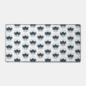 デスクのパーソナライズ:ブラックカスタムロゴのデスクマット デスクマット (正面)