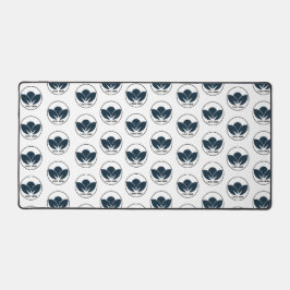 デスクのパーソナライズ：ブラックカスタムロゴのデスクマット デスクマット