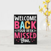 デスクへようこそ恋しく思 カード (黄色い花)