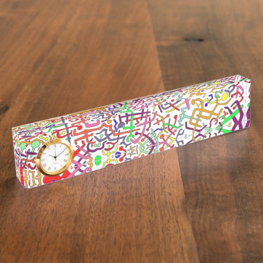 デスクアートクロック デスクネームプレート (側面)