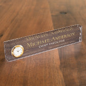 デスクエレガントパーソナライズされた名プレートエグゼクティブ デスクネームプレート (側面)