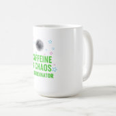 デスクカオス+ホットコーヒー – 女性のやる気を起こさせるマグカップ コーヒーマグカップ (正面右)