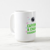 デスクカオス+ホットコーヒー – 女性のやる気を起こさせるマグカップ コーヒーマグカップ (正面左)