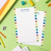 デスクカラフルストライプからミュートされた 便箋