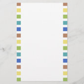 デスクカラフルストライプからミュートされた 便箋 (裏面)