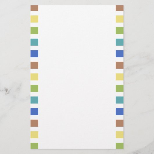 デスクカラフルストライプからミュートされた 便箋 (裏面)