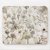 デスククール – ベージュアイボリー美しい装飾 マウスパッド (正面)