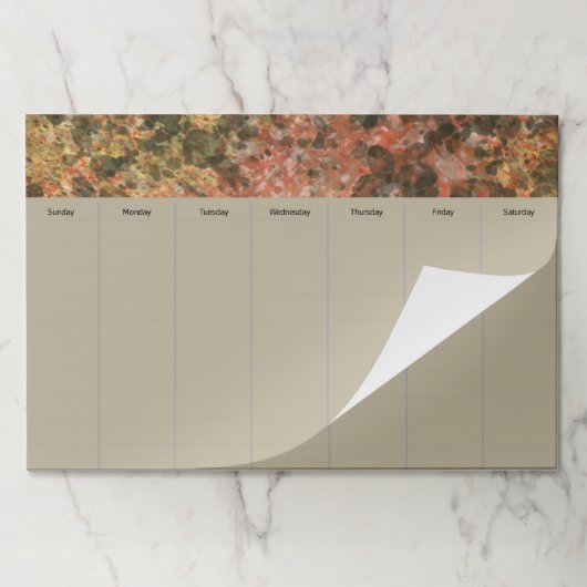 デスクスケジュールプランナーメモ帳 ペーパーパッド (折り畳み)