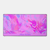 デスクトップパーソナライズされた用かわいいピンク デスクマット (正面)