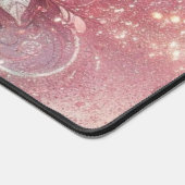 デスクトップピンクスパークルグリッター デスクマット (コーナー)