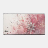 デスクトップピンクスパークルグリッター デスクマット (正面)