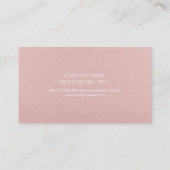 デスクトップ | ピンクレザーエンボスレタリング 名刺 (裏面)