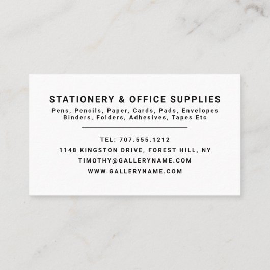 デスクトップ、文房具、オフィス用品、文房具 名刺 (裏面)