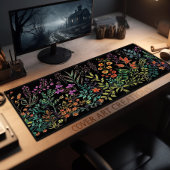 デスクパッド、ワイルドフラワーラベンダーとオレンジ デスクマット