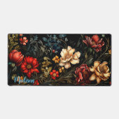 デスクパッド、暗闇の中の野草パーソナライズされた。 デスクマット (正面)