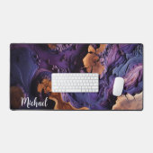 デスクパッド、木材、紫樹脂 デスクマット (キーボード&マウス)