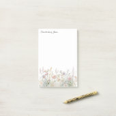 デスクパーソナライズされたから4x6ワイルドフラワー ポストイット (デスク上)