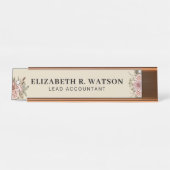 デスクパーソナライズされたネームプレートカスタムフローラ署名 デスクネームプレート (正面)