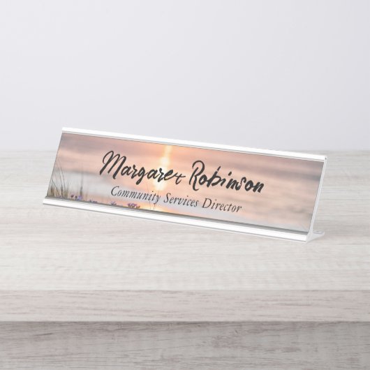 デスクパーソナライズされたネームプレート デスクネームプレート (正面)