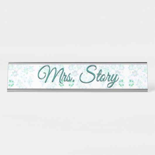 デスクパーソナライズされたプレート デスクネームプレート (正面)