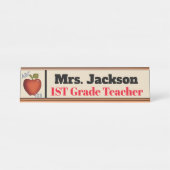 デスクプレート先生の名前とクラスの追加 デスクネームプレート (正面)